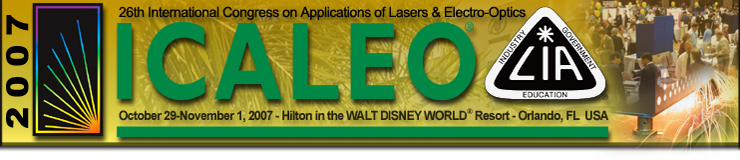 Del Mar Photonics featured events: ICALEO 2007 will be held in Orlando, Florida, Oct. 29 - Nov. 1, 2007.