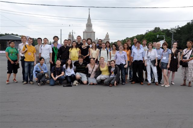 IONS-8 participants in front of the Conference venue - Lomonosov Moscow State University